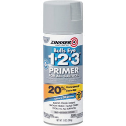 Zinsser Bulls Eye 1-2-3 13 Oz. Primer Spray, Gray 290971