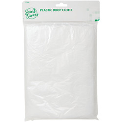 Smart Savers Plastic 9 Ft. x 12 Ft. 0.01mm Drop Cloth 777926 Pack of 12