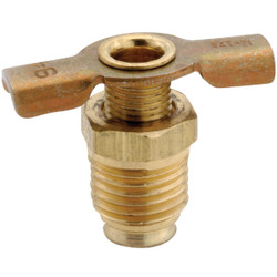 Anderson Metals 1/8 In. MIP Brass 150 psi Drain Cock 59432-02 Pack of 5
