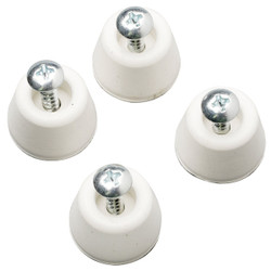 Do it 3/4" White Vinyl Toilet Seat Screw Bumper Set 411977