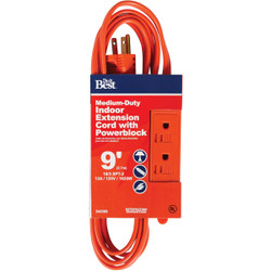 Do it Best 9 Ft. 16/3 Triple Tap Extension Cord OP-PT2163-9-OR