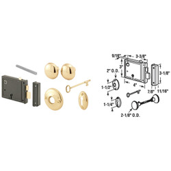 Defender Security Horizontal Placement Bit Key Trim Lock E 2478