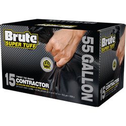 Brute Super Tuff 55 Gal. Contractor Black Drum Liner (15-Count) C043171S