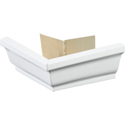 Spectra Metals 5 In. Aluminum White Mitre Gutter Outside Corner 5OTMRTW