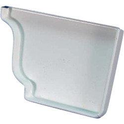 Spectra Metals 5 In. Aluminum White Right Gutter End Cap 5ENRRTW