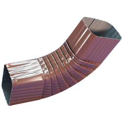 Spectra Metals 2 x 3 In. Aluminum Brown Side Downspout Elbow 3BELRTB