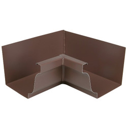 Spectra Metals 5 In. Aluminum Brown Mitre Gutter Inside Corner 5INMRTB