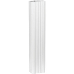 Spectra Metals 3 In. x 4 In. x 15 In. K-Style White Aluminum Downspout Extension
