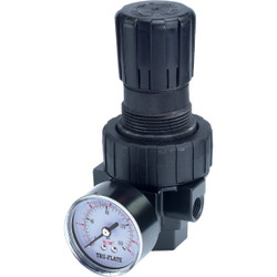 Tru-Flate 3/8 In. FNPT 250 PSI 65 CFM Compact Pressure Regulator 27-414