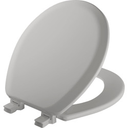 Mayfair Advantage Round Closed Front Silver Wood Toilet Seat 41EC162