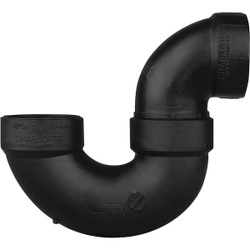 Charlotte Pipe 1-1/2 In. Black ABS P-Trap ABS 00706X 0600HA