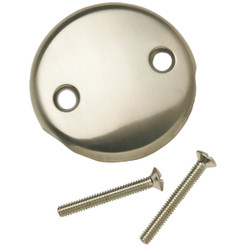 Do it Two-Hole Brushed Nickel Bath Drain Face Plate 438734