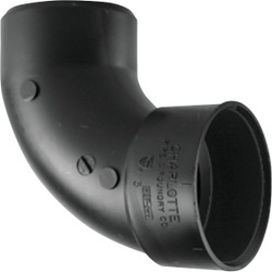 Charlotte Pipe 11/2"90d Abs Sanst Elbow ABS 00302  0600HA