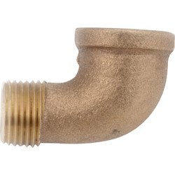 Anderson Metals 1/8 In. 90 Deg. Red Brass Threaded Elbow (1/4 Bend) 738116-02