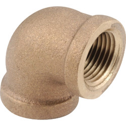 Anderson Metals 1/4 In. 90 Deg. Red Brass Threaded Elbow (1/4 Bend) 738100-04