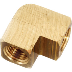 Anderson Metals 1/8 In. 90 Deg. Yellow Brass Elbow (1/4 Bend) 756100-02