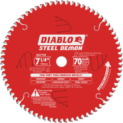 Diablo 7-1/4 70t Csb Stl Blade D0770FA Pack of 5