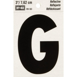 Hy-Ko Vinyl 3 In. Reflective Adhesive Letter, G RV-50G Pack of 10