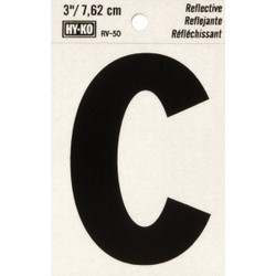 Hy-Ko Vinyl 3 In. Reflective Adhesive Letter, C RV-50C Pack of 10