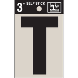 Hy-Ko Vinyl 3 In. Non-Reflective Adhesive Letter, T Pack of 10