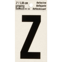 Hy-Ko Vinyl 2 In. Reflective Adhesive Letter, Z RV-25/Z Pack of 10