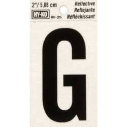 Hy-Ko Vinyl 2 In. Reflective Adhesive Letter, G RV-25/G Pack of 10