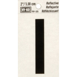 Hy-Ko Vinyl 2 In. Reflective Adhesive Letter, I RV-25/I Pack of 10