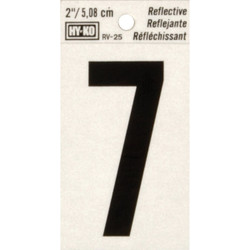 Hy-Ko Vinyl 2 In. Reflective Adhesive Number Seven RV-25/7 Pack of 10