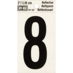 Hy-Ko Vinyl 2 In. Reflective Adhesive Number Eight RV-25/8 Pack of 10