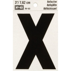 Hy-Ko Vinyl 3 In. Reflective Adhesive Letter, X Pack of 10