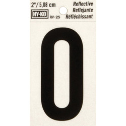 Hy-Ko Vinyl 2 In. Reflective Adhesive Number Zero Pack of 10