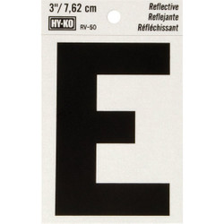 Hy-Ko Vinyl 3 In. Reflective Adhesive Letter, E RV-50E Pack of 10