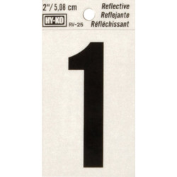 Hy-Ko Vinyl 2 In. Reflective Adhesive Number One RV-25/1 Pack of 10