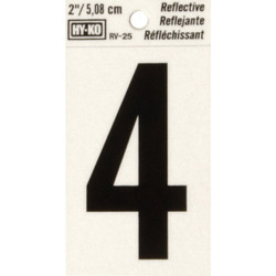 Hy-Ko Vinyl 2 In. Reflective Adhesive Number Four RV-25/4 Pack of 10