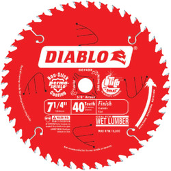 Diablo 7-1/4 In. 40-Tooth Finish Circular Saw Blade D0740X