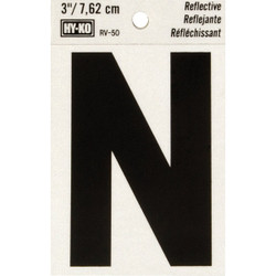 Hy-Ko Vinyl 3 In. Reflective Adhesive Letter, N RV-50N Pack of 10