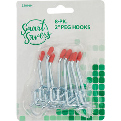 Smart Savers 2 In. Angled Pegboard Hook (8-Count) 820433 Pack of 12