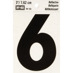 Hy-Ko Vinyl 3 In. Reflective Adhesive Number Six Pack of 10