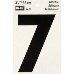 Hy-Ko Vinyl 3 In. Reflective Adhesive Number Seven RV-50-7 Pack of 10