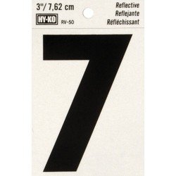 Hy-Ko Vinyl 3 In. Reflective Adhesive Number Seven Pack of 10