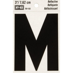 Hy-Ko Vinyl 3 In. Reflective Adhesive Letter, M RV-50M Pack of 10