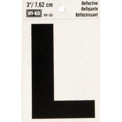 Hy-Ko Vinyl 3 In. Reflective Adhesive Letter, L Pack of 10