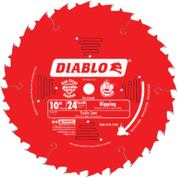 Diablo 10 In. 24-Tooth Ripping Circular Saw Blade D1024X