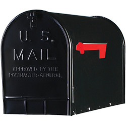 Gibraltar Stanley T3 Black Steel Rural Post Mount Mailbox ST200BAM