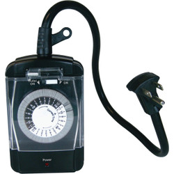 Prime 15A 125V 1875W Black 24 Hr. Outdoor Timer TNO24111