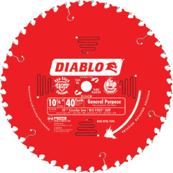 Diablo 10-1/4 In. 40-Tooth General Purpose Circular Saw Blade D1040W