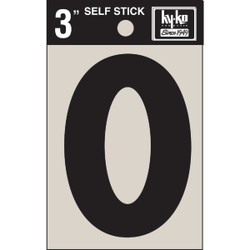 Hy-Ko Vinyl 3 In. Non-Reflective Adhesive Letter, O Pack of 10