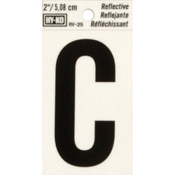 Hy-Ko Vinyl 2 In. Reflective Adhesive Letter, C RV-25/C Pack of 10
