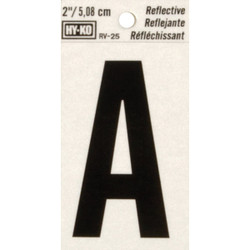 Hy-Ko Vinyl 2 In. Reflective Adhesive Letter, A RV-25/A Pack of 10