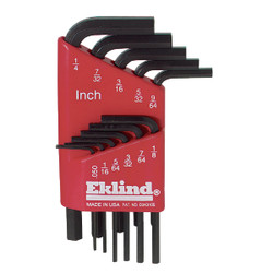 Eklind Short Arm Hex Key Set, 11-Piece 10111